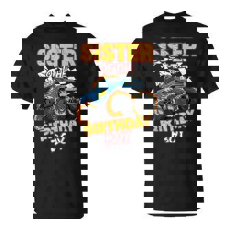Sister Of The Birthday Boy Monster Truck Birthday Family T-Shirt - Thegiftio