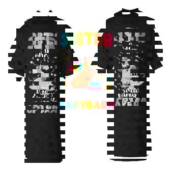 Sister Of The Birthday Girl Capybara Bday Party Family T-Shirt - Thegiftio