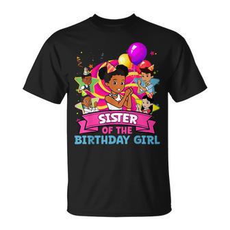 Sister Of Birthday Girl Gracie Pink Doll Family Decorations T-Shirt - Thegiftio UK