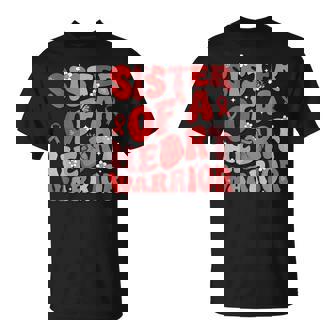 Sister Of A Heart Warrior Heart Disease Awareness Chd Go Red T-Shirt | Seseable FR