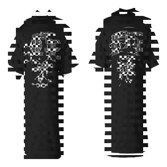 Sister Racing Race Car Checkered Family Birthday Matching T-Shirt | Seseable CA