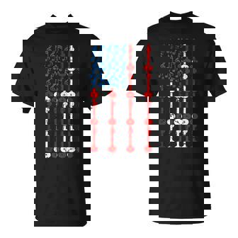 Sitar American Flag 4th Of July Men Women Sitarist USA Sitar T-Shirt | Mazezy