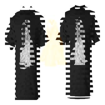 Sitting Dog Afghan Hound T-Shirt - Monsterry