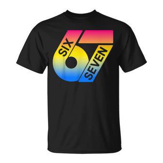 Sixeven 67 Buntes 6 7 Gen Alphalang Lustiges 6-7 Meme T-Shirt - Geschenkecke