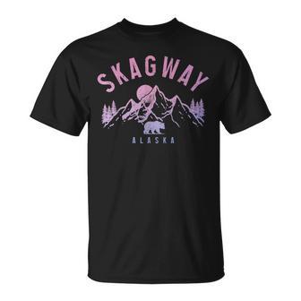 Skagway Alaska Mountains Bear Nature Vintage T-Shirt | Mazezy