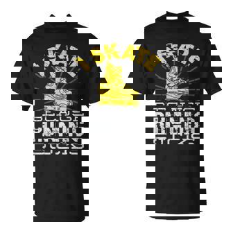 I Skate Because Running Sucks Inline Skating T-Shirt | Mazezy