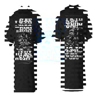 I Skated Through 100 Days Of School Ice Hockey 100Th Days T-Shirt | Seseable FR