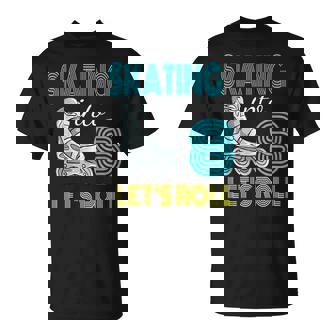 Skating Into 8 Birthday Roller In Line Boy Girl Rolling T-Shirt | Mazezy