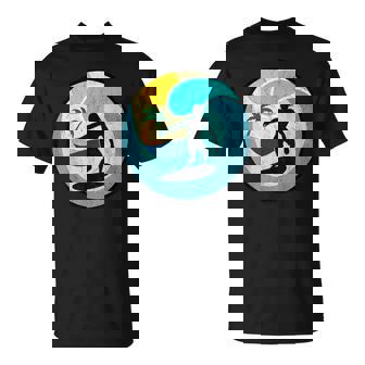 Skimboard Skimboarding Wave Surfing Skimboarder Vintage T-Shirt | Mazezy