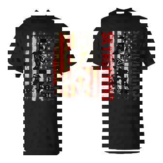 Skyrunning American Flag Vintage 4th Of July Patriotic T-Shirt | Mazezy