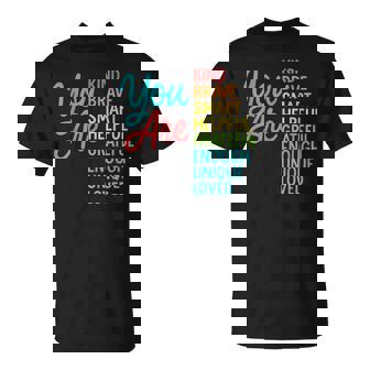 You Are Smart Brave Strong Kind Teacher You Back To School T-Shirt | Seseable FR