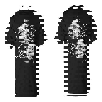 Smile Now Cry Later Chicana Theater Masks T-Shirt | Seseable CA