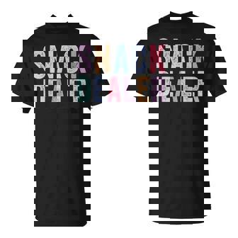 Snack Dealer Summer Camp Staff Daycare Worker Colorful T-Shirt - Monsterry