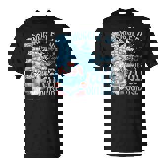 Snuggle Up Gnomies It's Cold Outside Snow Cute Gnome Girls T-Shirt - Monsterry