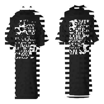 Soccer Sister Here For The Snacks Sister Of A Soccer Player T-Shirt - Thegiftio