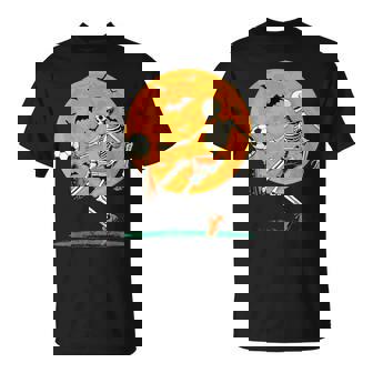 Soccer Skeleton Spooky Football Boys Halloween Soccer Player T-Shirt - Monsterry