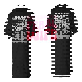 Somebody's Feral Wife Groovy Wife Married T-Shirt - Thegiftio