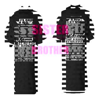 Soy Una Hermana Orgullosa De Un Hermano Maravilloso Dulce E Impresionante Camiseta unisex - Regaloses