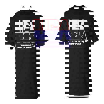 Speed Skating 2022 Souvenir USA Team T-Shirt | Mazezy