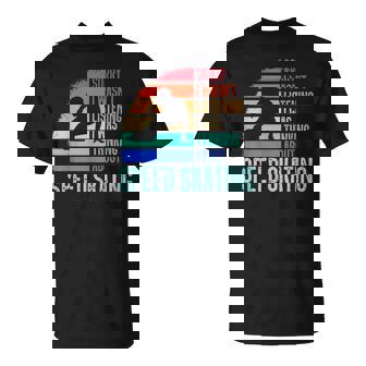 Speed Skating Retro Vintage Ice Skater Long Track Racing T-Shirt | Mazezy