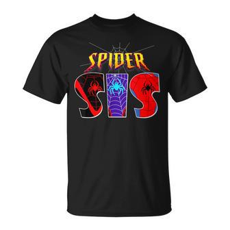 Spider Sis Sister Family Birthday Spider Halloween Costumes T-Shirt - Thegiftio UK