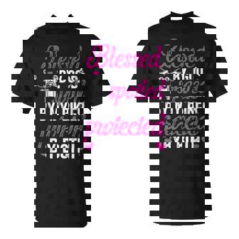 Spoiled By My Biker Wife Of A Biker Wife Motorcycle Wife T-Shirt | Seseable UK