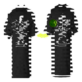 Spooky Pickleball Halloween Skeleton Women T-Shirt - Thegiftio