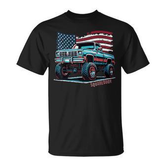 Squarebody Lifted Four Wheel Drive Classic Retro Truck T-Shirt - Thegiftio UK