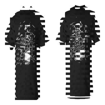 Squelette Batteur Batterie Groupe De Rock T-Shirt - Cadeauxyz