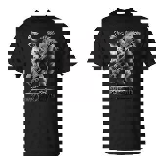 Squirrel Playing Guitar Rock T-Shirt | Mazezy