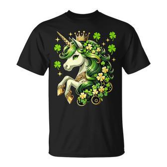 St Patrick Day Unicorn Girls Toddler Lepricorn Unicorn T-Shirt - Thegiftio UK