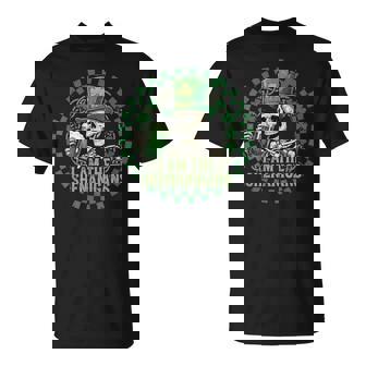St Patrick's Day Skull Skeleton Leprechaun Saint Paddy's T-Shirt - Thegiftio