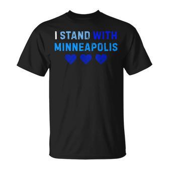 I Stand With Minneapolis Blue T-Shirt - Thegiftio UK