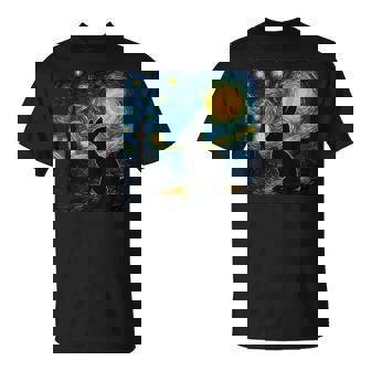 Starry Night Van Gogh Bunny Rabbit Graphic T-Shirt - Seseable