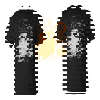 Steampunk Ghost With Top Hat T-Shirt | Mazezy