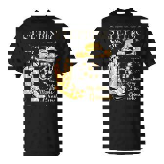 Stepping Into My 50Th Birthday Cowgirl Hat & Boots 50 Yr Old T-Shirt | Seseable UK