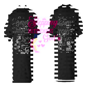 Stepping Into Retirement With God's Grace & Mercy High Heels T-Shirt - Thegiftio