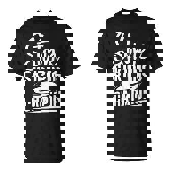 Stone Skipping Champio Flat Stone Skipping Technique Beach For Men Women Kids T-Shirt | Mazezy