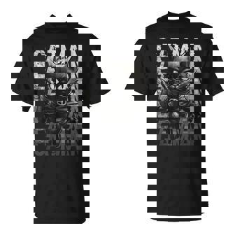 Superhero Cat Catman Black Cat Cat With Cape T-Shirt | Mazezy