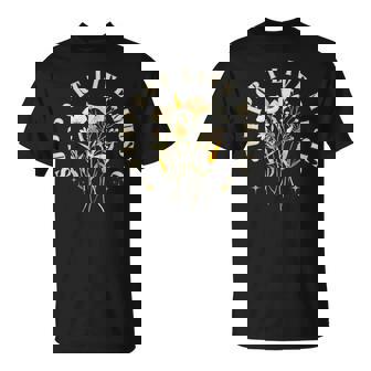 Support Live Music Floral Music Teacher Musician Band Lover T-Shirt - Monsterry