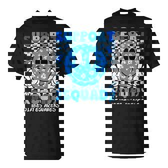 Support Squad Diabetes Awareness Blue Smile T1d Type 1 T-Shirt | Mazezy