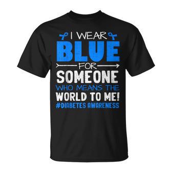 Support Type 1 Diabetes Awareness T1d Ribbon Blue Women T-Shirt - Thegiftio UK