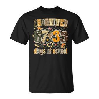 I Survived 67 33 100 Days Of School Math Meme Camo T-Shirt - Monsterry