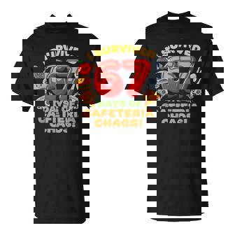 I Survived 67 Days Of Cafeteria Chaos 67 Meme Lunch Lady T-Shirt | Mazezy