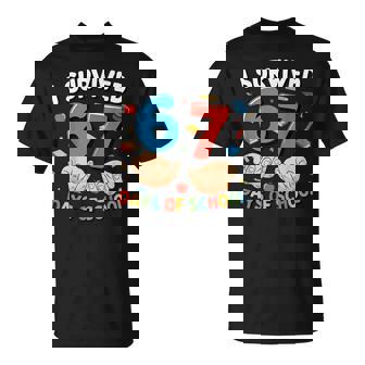 I Survived 67 Days Of School Six Seven 6 7 Meme Z Gen T-Shirt | Seseable UK