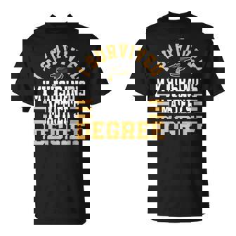 I Survived My Husband‘s Masters Degree Graduate Diploma MBA T-Shirt | Mazezy