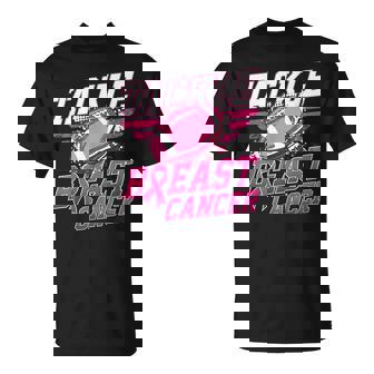 Tackle Breast Cancer Awareness Football Pink Ribbon Boys T-Shirt - Monsterry