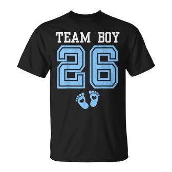 Team Boy 2026 Gender Reveal Party Baby Announcement Family T-Shirt | Mazezy