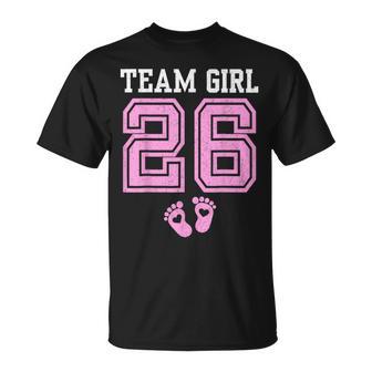 Team Girl 2026 Gender Reveal Party Baby Announcement Family T-Shirt | Mazezy