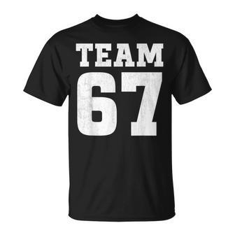 Team Six Seven 6 7 Meme Aura 67 For Boys Number 67 T-Shirt - Thegiftio UK